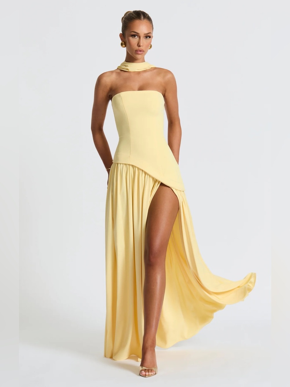 New BabyBoo Women MALIYAH MAXI DRESS LEMON Size Medium